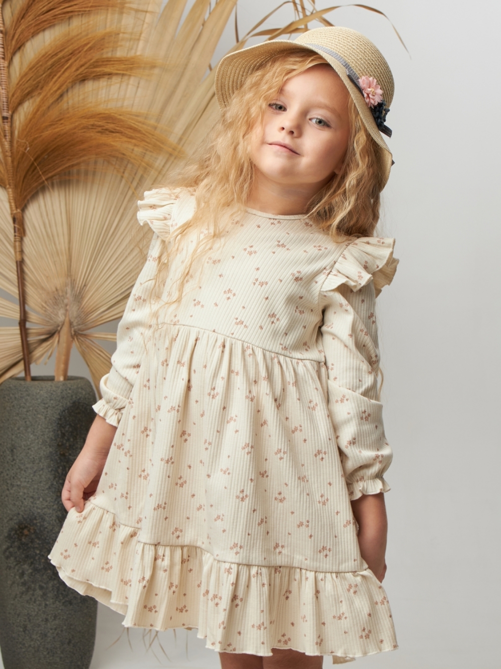 332. Платье детское из лапши, хлопок 100%, разноцветное, р. 98,104,110,116