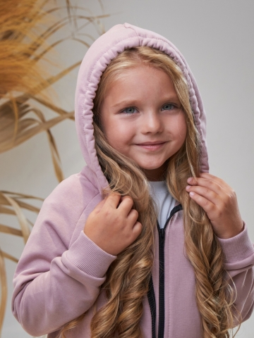 328-ПУ. Костюм детский  на молнии, пудра хлопок 65%, 35% ПЭ, 3-х нитка без начеса 80,86,92