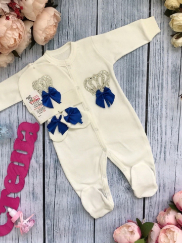 Купить оптом 166. Комбинезон с шапкой и царапками,100% хлопок интерлок в Казани