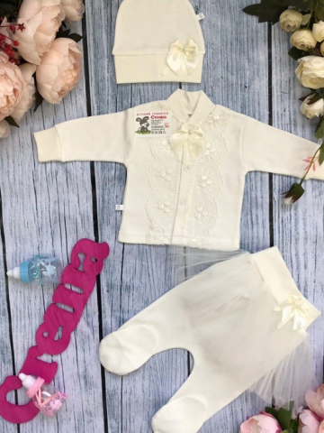 Купить оптом 172. Костюм 3-х предметник "юбка" , хлопок 100 % интерлок в Казани