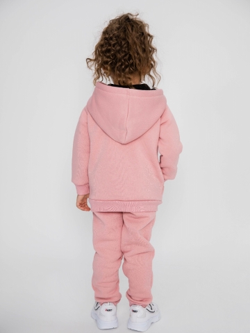 319-П. Костюм детский  на молнии, пудра, хлопок 65%, 35% ПЭ, 3-х нитка (начес) 80,86,92